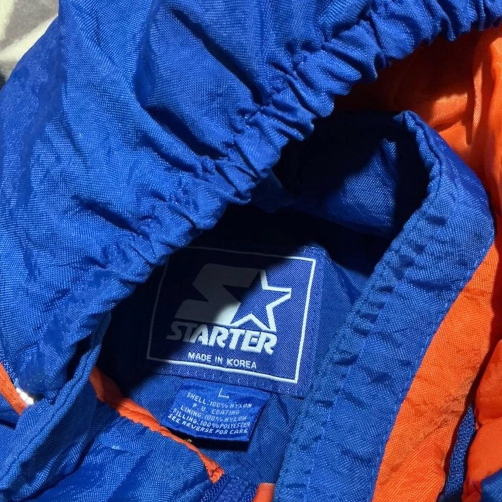 Vintage 90s Florida Gators STARTER Blue Puffer Jacket Sz Large Full Zip EUC - Picture 2 of 7
